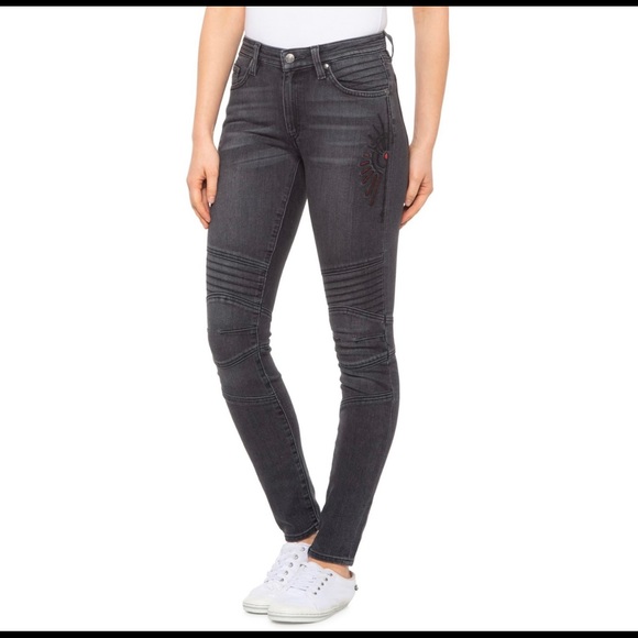 Miss Me 💋 Vintage style Moto Skinny Jeans 🔥 NWT sz 24 ❤️‍🔥 GORGEOUS DETAILS - Picture 1 of 16